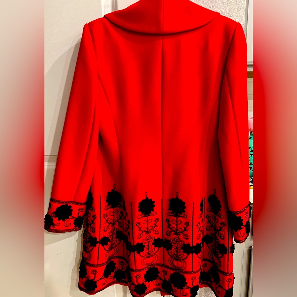 Red long blazer